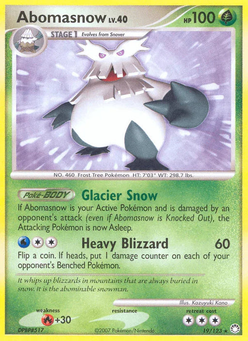 Abomasnow (19/123) [Diamond & Pearl: Mysterious Treasures] - for just $0.30! 