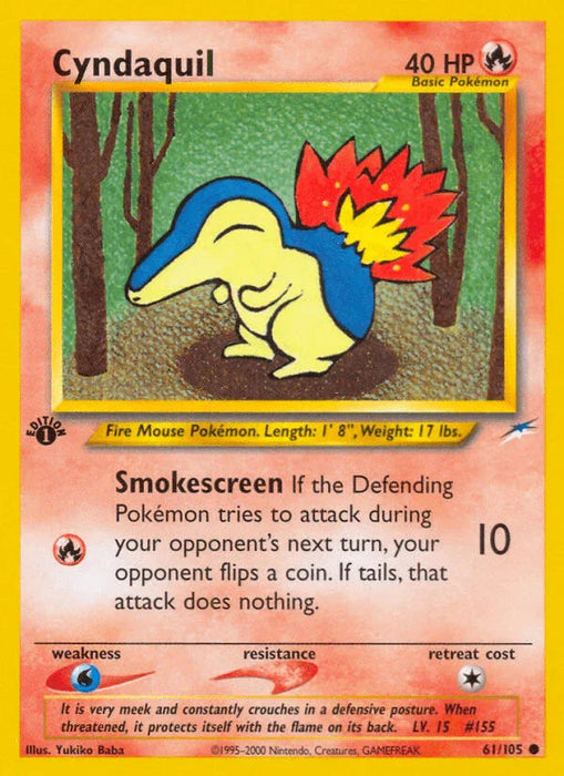 Cyndaquil (61/105) [Neo Destiny 1st Edition] - for just $2.25! 