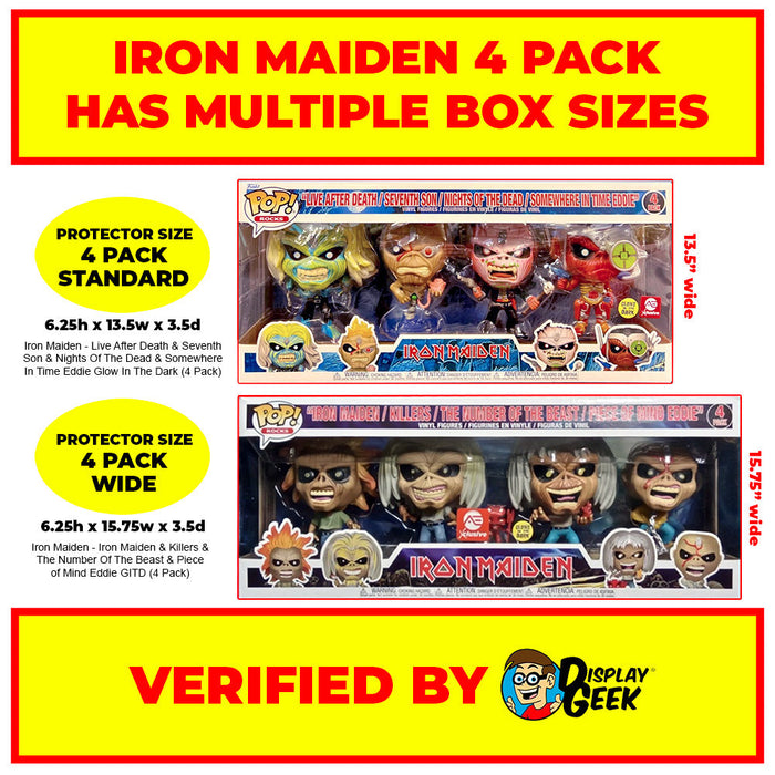 Pop Protector for 4 Pack Iron Maiden The Number of the Beast Glow Funko Pop - for just $15.99! 