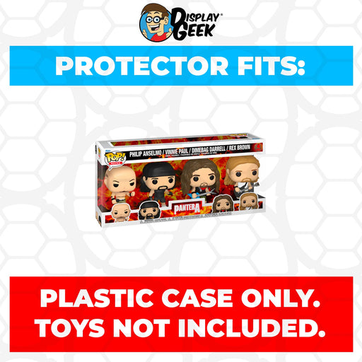 Pop Protector for 4 Pack Pantera Philip, Vinnie, Dimebag Darrell & Rex Funko Pop - for just $13.99! 