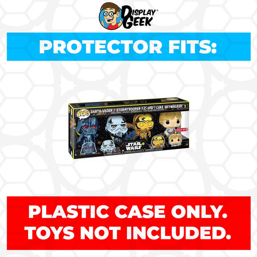 Pop Protector for 4 Pack Darth Vader, Stormtrooper, C-3PO & Luke Funko Pop - Just $15.99! Shop now at Retro Gaming of Denver