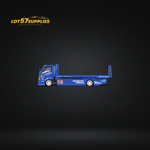 MicroTurbo HINO 300 Custom Truck Flatbed  Blue Calsonic Livery 1:64 - for just $49.99! 
