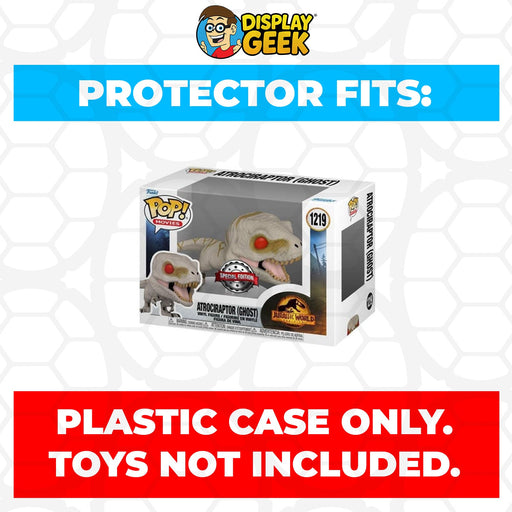 Pop Protector for 4 inch Funko Pop Jurassic World - Atrociraptor Ghost #1219 - for just $11.99! 