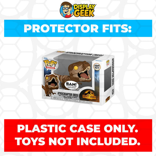 Pop Protector for 4 inch Funko Pop Jurassic World - Atrociraptor Red BAM #1217 - for just $11.99! 
