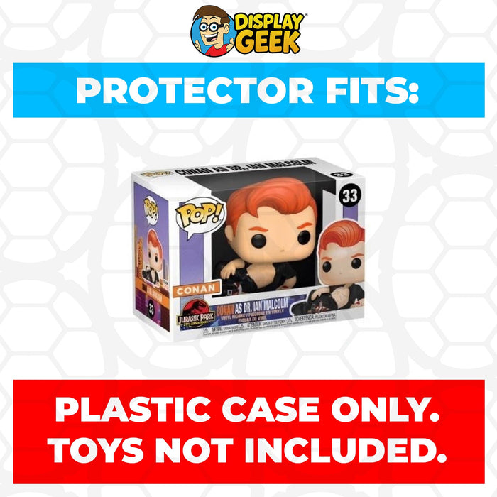 Pop Protector for 4 inch Funko Pop Conan O'Brien as Dr. Ian Malcolm #33 - for just $11.99! 