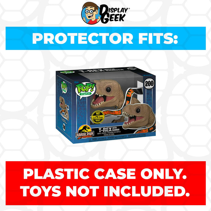 Pop Protector for 4 inch Funko Pop NFT Jurassic Park - T-Rex with Banner #200 - for just $11.99! 