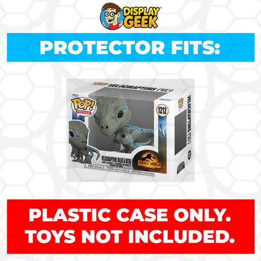 Pop Protector for 4 inch Funko Pop Jurassic World - Velociraptors Blue & Beta #1212 - for just $11.99! 