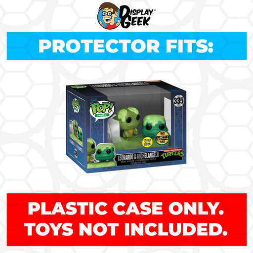 Pop Protector for 4 inch Funko Pop NFT Leonardo & Michelangelo Glow #335 - for just $11.99! 