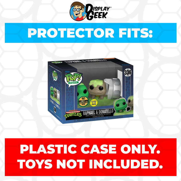 Pop Protector for 4 inch Funko Pop NFT Raphael & Donatello Glow #336 - for just $11.99! 