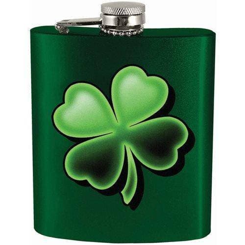 4-Leaf Clover 7oz. Hip Flask - Just $12.55! Shop now at Retro Gaming of Denver