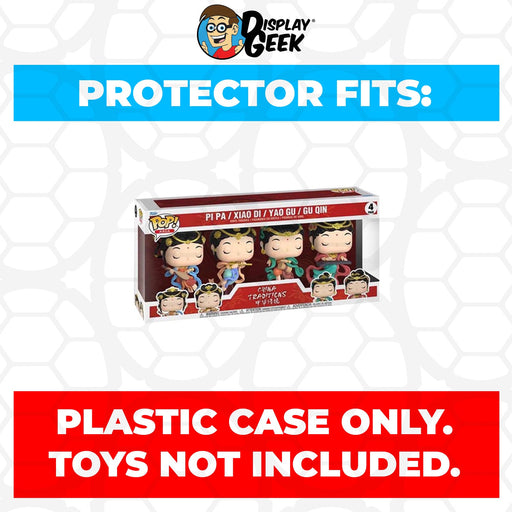 Pop Protector for 4 Pack Pi Pa, Xiao Di, Yao Gu & Gu Qin Funko Pop - for just $13.99! 