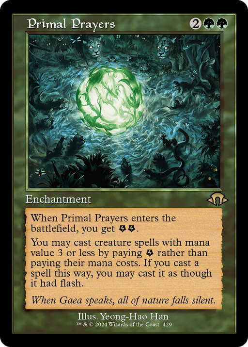Primal Prayers (Retro Frame) (MH3-429) - Modern Horizons 3 - for just $0.07! 