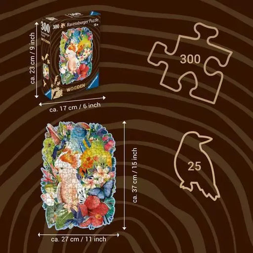 Ravensburger: Puzzle - Wooden Puzzles - Beautiful Birds (300 piece) - for just $40! 