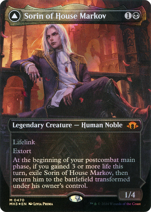 Sorin of House Markov (Borderless) (Textured Foil) (MH3-470) - Modern Horizons 3 (Borderless) Foil - for just $12.30! 