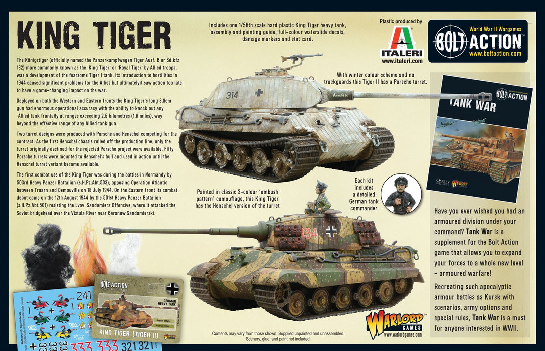 Bolt Action: King Tiger Tank - for just $45.50! 