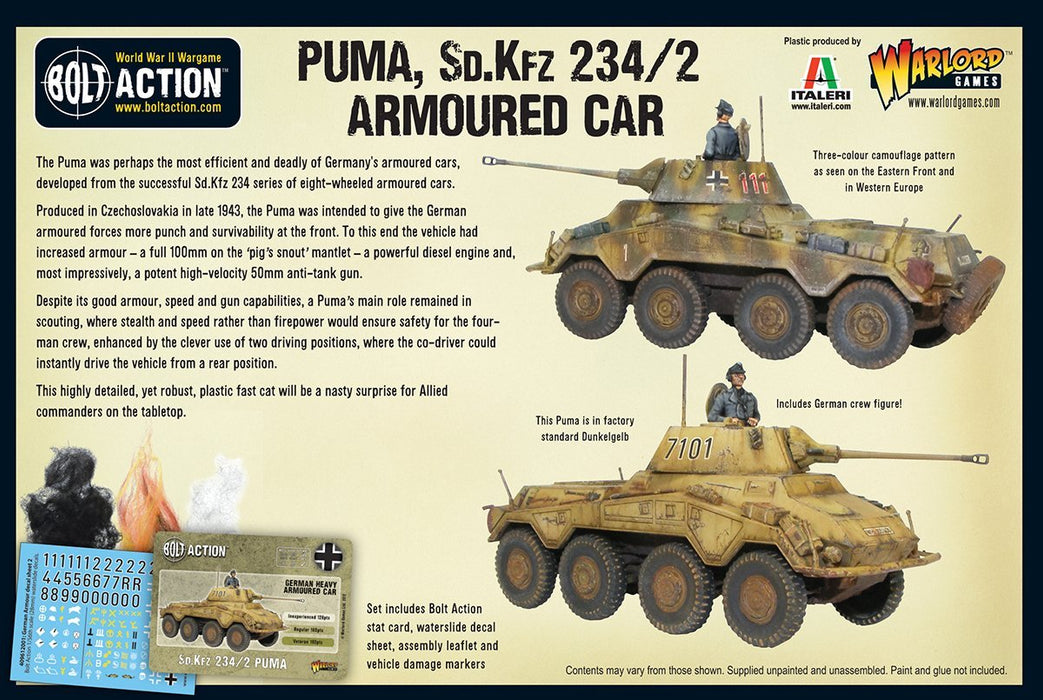 Bolt Action: Puma Sd.Kfz 234/2 Armoured Car - for just $33.50! 