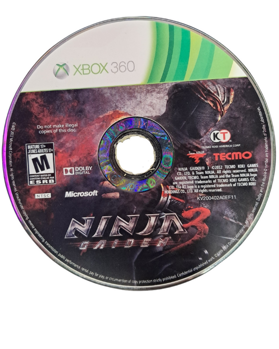Ninja Gaiden 3 – Xbox 360 (X360) - for just $12.99! 