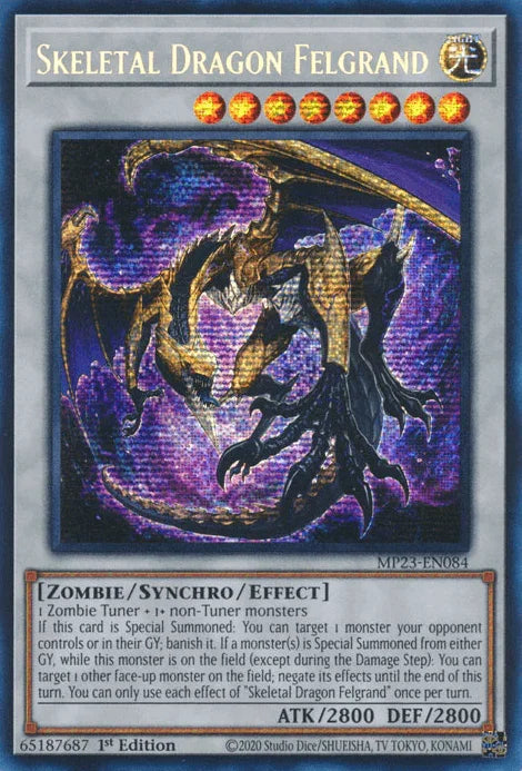 Skeletal Dragon Felgrand [MP23-EN084] Prismatic Secret Rare - for just $0.20! 