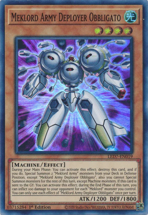 Meklord Army Deployer Obbligato [LED7-EN019] Super Rare - for just $0.10! 