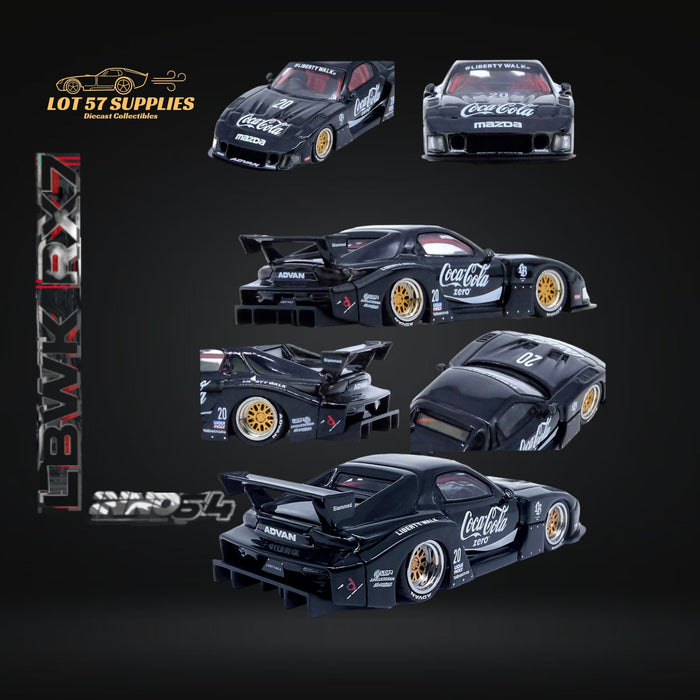 Inno64 Mazda RX-7 LBWK in Black 1:64 IN64-LBWK-RX7-01 - Just $29.99! Shop now at Retro Gaming of Denver