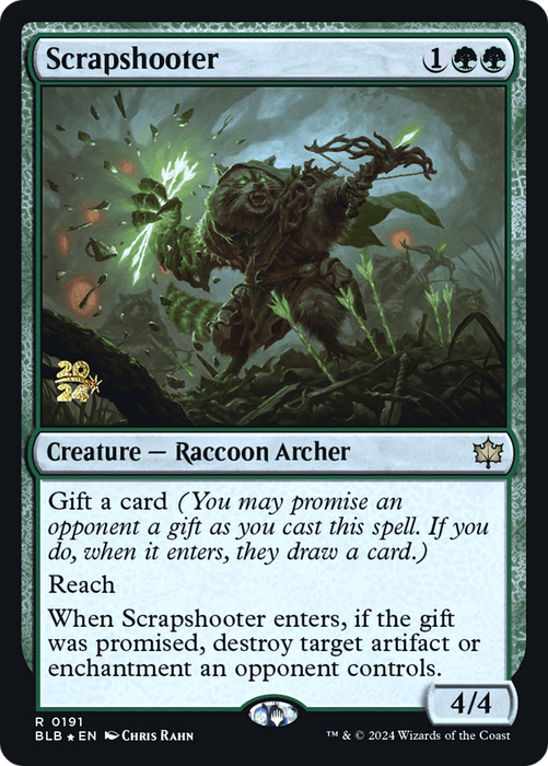 Scrapshooter (PRE-191) - Bloomburrow Promos Foil - for just $0.17! 