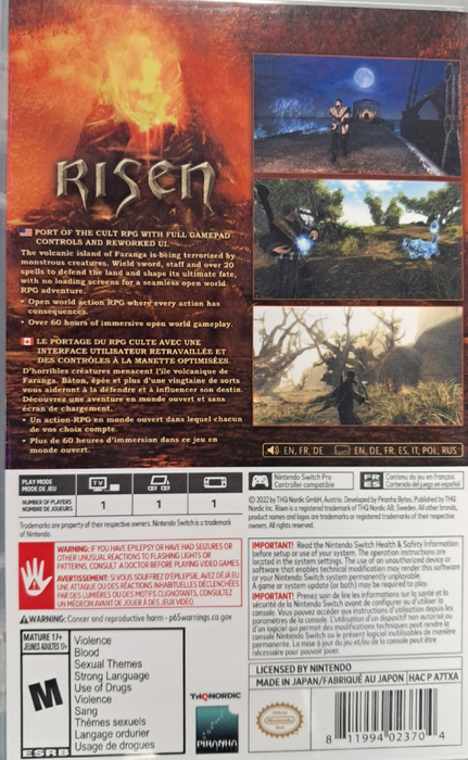 Risen – Nintendo Switch (NS) - for just $17.99! 