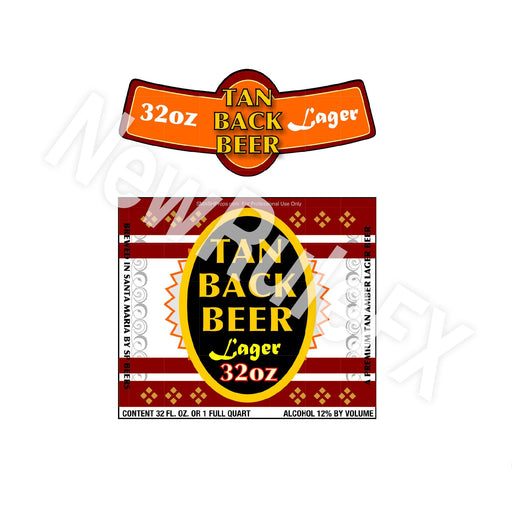 Lager Beer Bottle Single Self Adhesive Label - License and Royalty Free for Film Use - for just $3! 