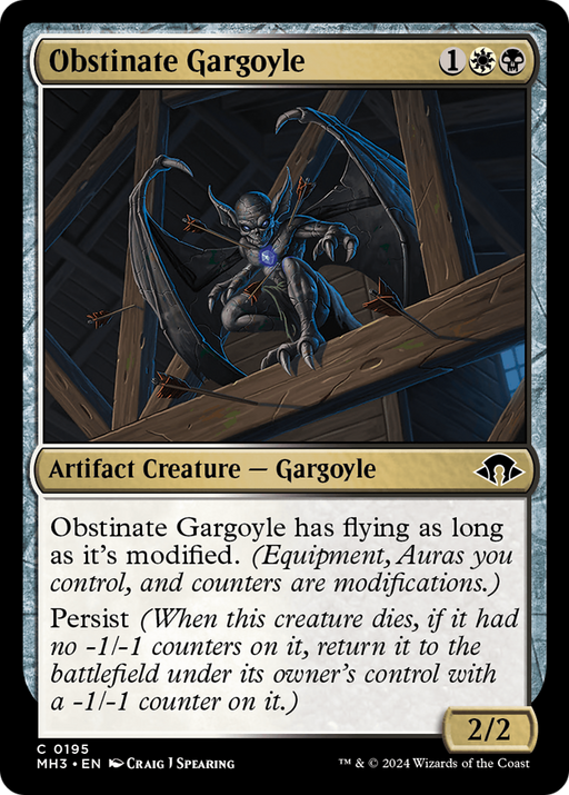 Obstinate Gargoyle (MH3-195) - Modern Horizons 3 - for just $0.08! 