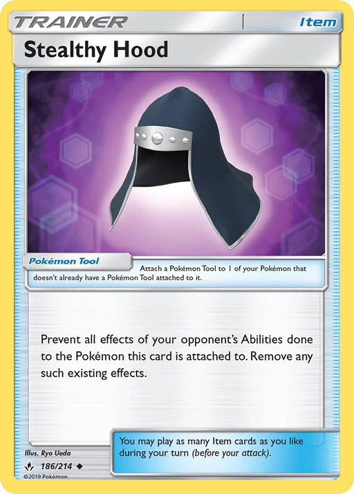 Stealthy Hood (186/214) [Sun & Moon: Unbroken Bonds] - for just $0.15! 