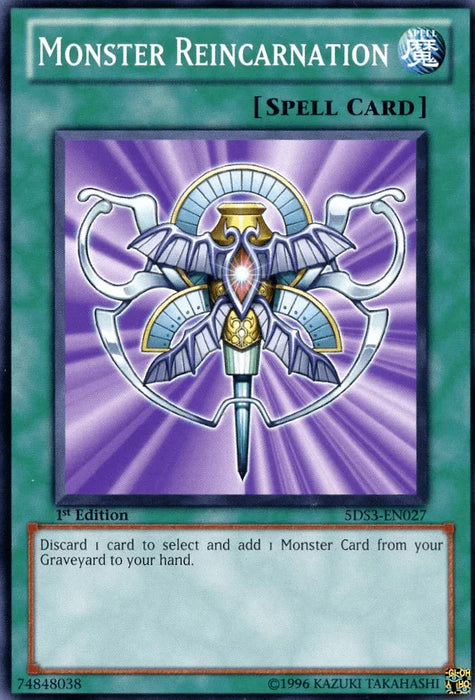 Monster Reincarnation [5DS3-EN027] Common - for just $0.10! 