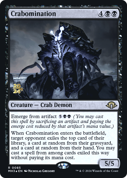 Crabomination (PRE-085) - Modern Horizons 3 Promos Foil - for just $0.29! 