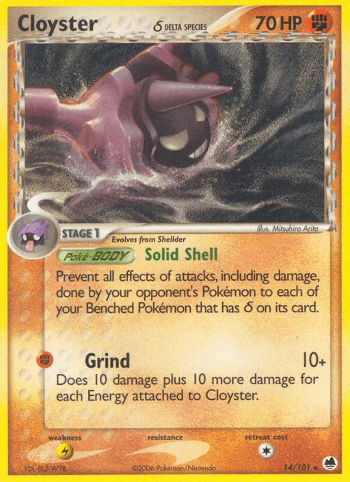 Cloyster (14/101) (Delta Species) [EX: Dragon Frontiers] - for just $0.60! 