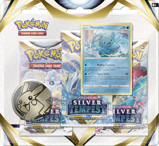 Pokémon Silver Tempest Triple Pack Manaphy Booster - Premium Novelties & Gifts - Just $24.99! Shop now at Retro Gaming of Denver