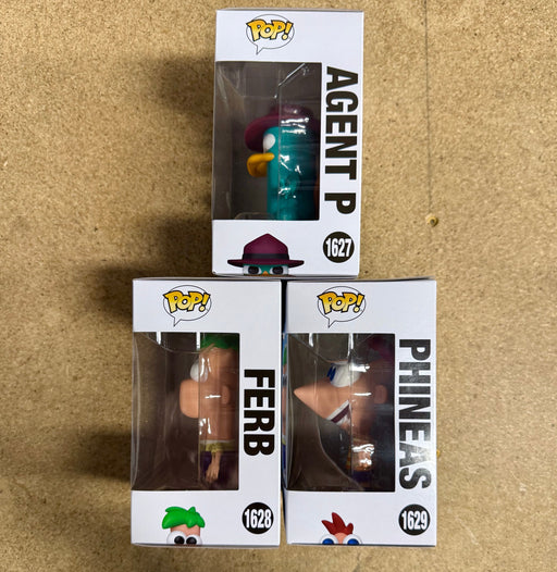 Funko Pop! Disney Phineas & Ferb #1628 #1629 & Agent P #1627 Set of 3 - for just $50! 