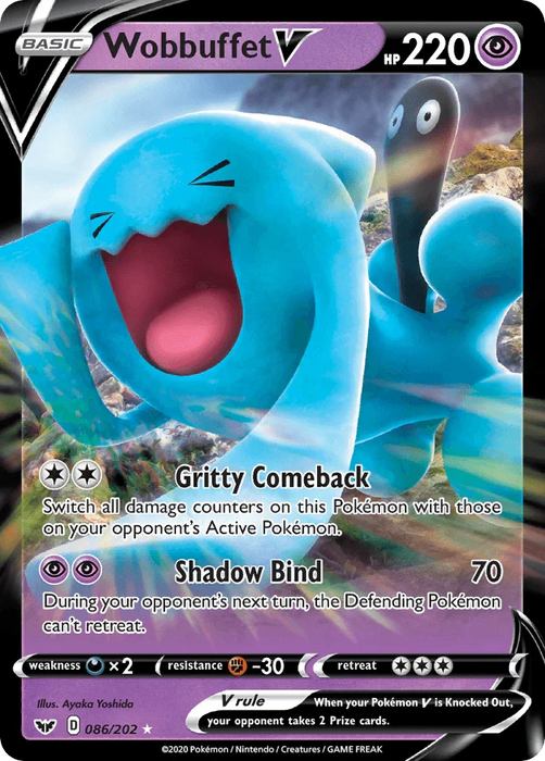 Wobbuffet V (086/202) [Sword & Shield: Base Set] - for just $0.60! 