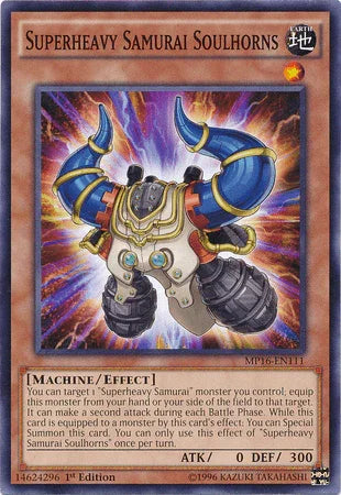 Superheavy Samurai Soulhorns [MP16-EN111] Common - for just $0.25! 
