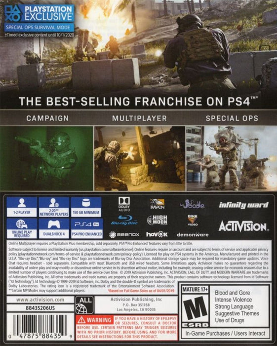 Call of Duty: Modern Warfare – PlayStation 4 (PS4) - for just $10.99! 