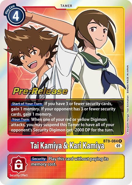 Tai Kamiya & Kari Kamiya [BT9-084] [X Record Pre-Release Promos] - Just $1.40! Shop now at Retro Gaming of Denver