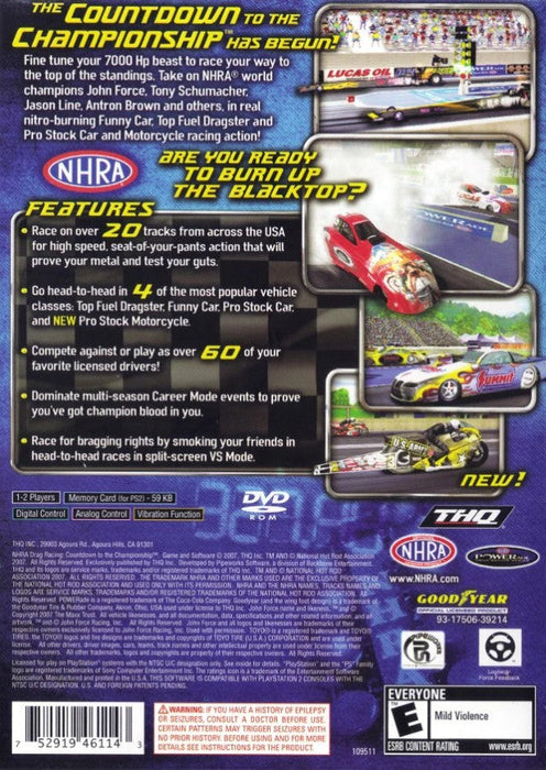NHRA Countdown to the Championship 2007 – PlayStation 2 (PS2) - for just $6.99! 