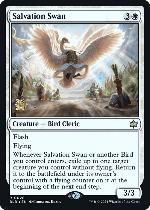 Salvation Swan (PRE-028) - Bloomburrow Promos Foil - for just $0.16! 