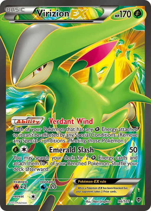 Virizion EX (96/101) [Black & White: Plasma Blast] - for just $28.80! 