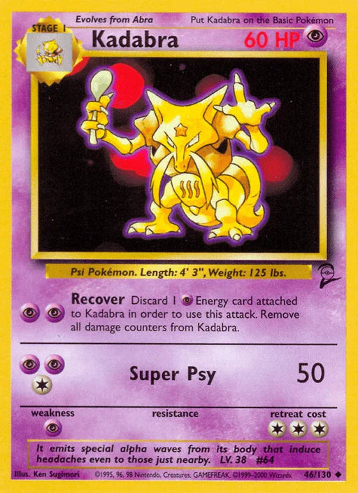 Kadabra (46/130) [Base Set 2] - for just $0.95! 