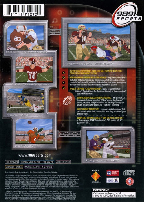 NCAA GameBreaker 2001 – PlayStation 2 (PS2) - for just $6.99! 