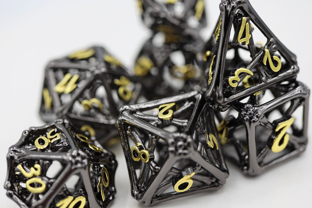Night Bones - Hollow Metal Dice Set - for just $59.99! 