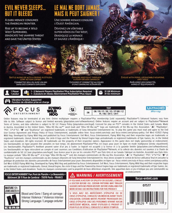 Evil West – PlayStation 5 (PS5) - for just $58.99! 