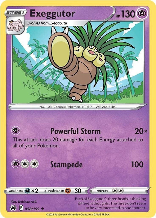 Exeggutor (058/159) [Sword & Shield: Crown Zenith] - for just $0.10! 