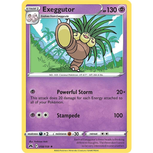 Exeggutor (058/159) [Sword & Shield: Crown Zenith] - Just $0.05! Shop now at Retro Gaming of Denver