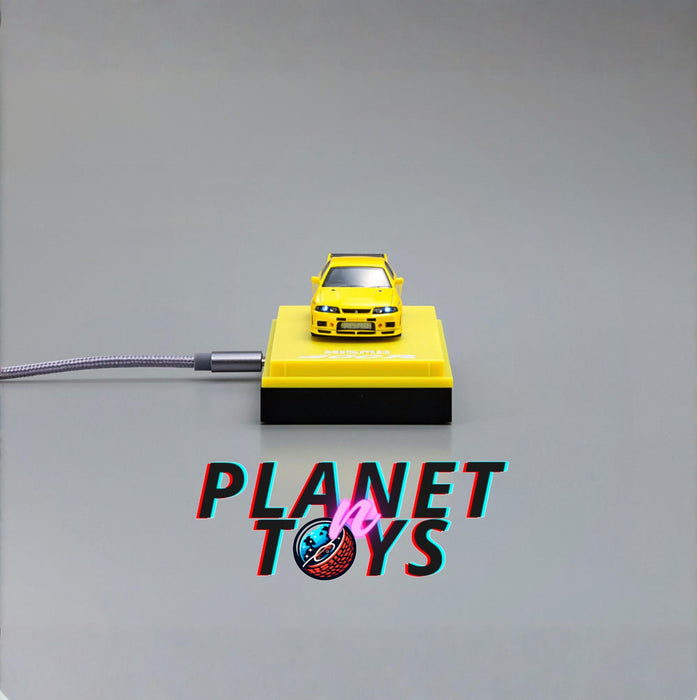 Kyosho 1:64 Nissan Nismo 400 R with MOTN LED Base Compatible – Yellow - for just $16.99! 