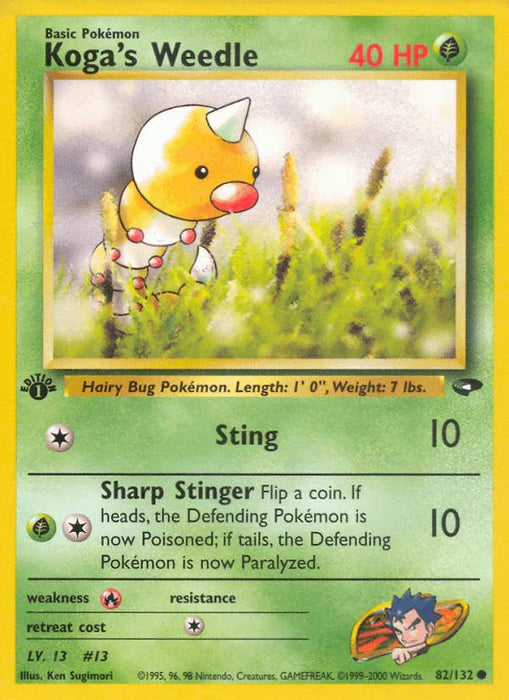 Koga's Weedle (82/132) [Gym Challenge 1st Edition] - for just $0.50! 