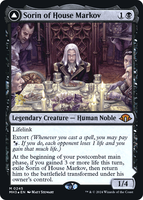 Sorin of House Markov // Sorin, Ravenous Neonate (PRE-245) - Modern Horizons 3 Promos Foil - for just $2.35! 